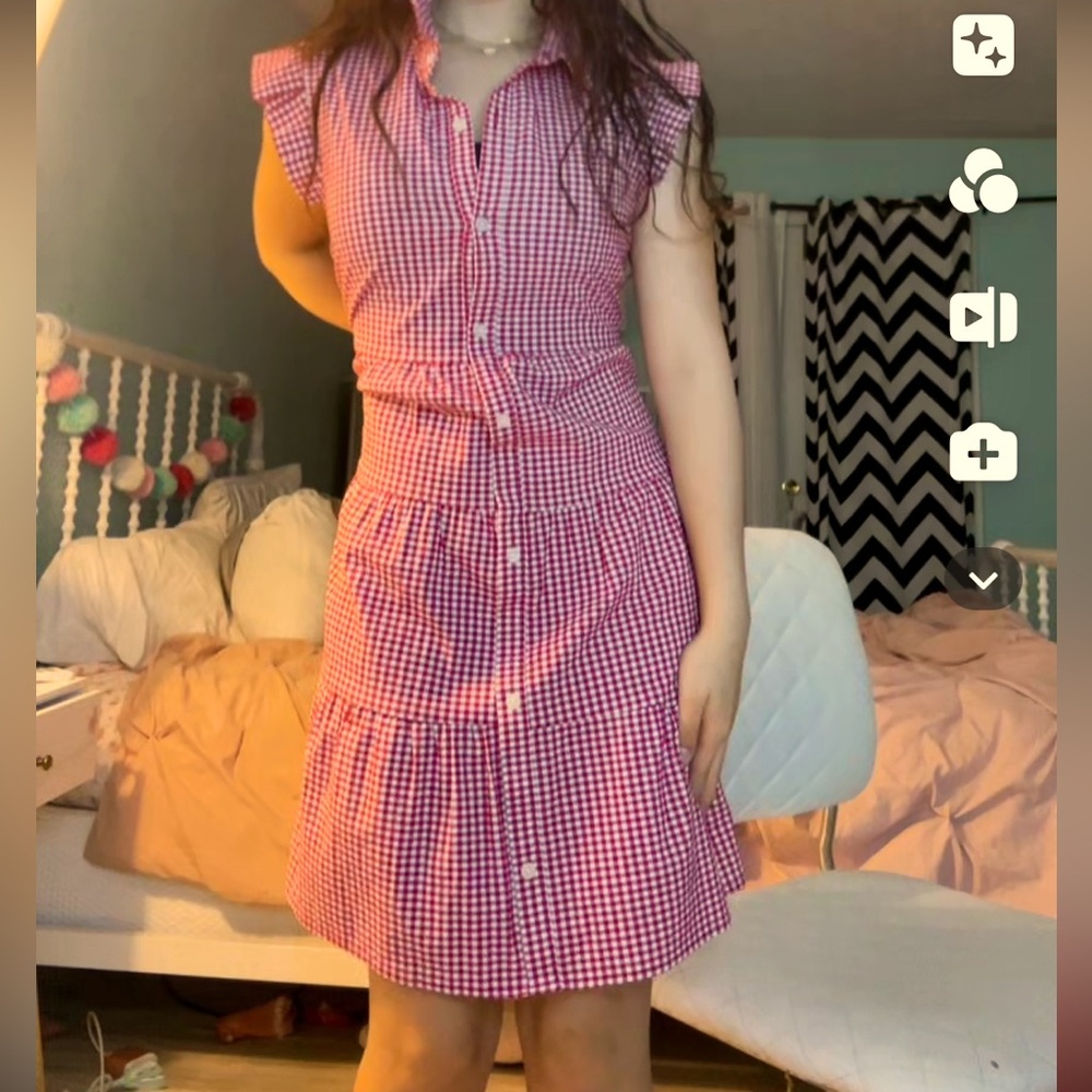 red plaid dress